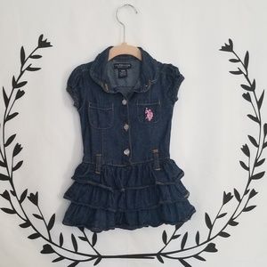 Polo Assn Demin Baby Dress & Matching bloomer